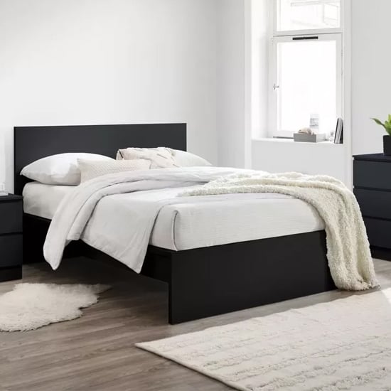 Read more about Oakley wooden double bed in black