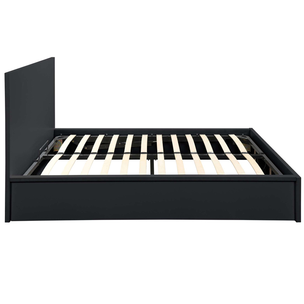 Oakley Wooden Ottoman Storage King Bed In Black