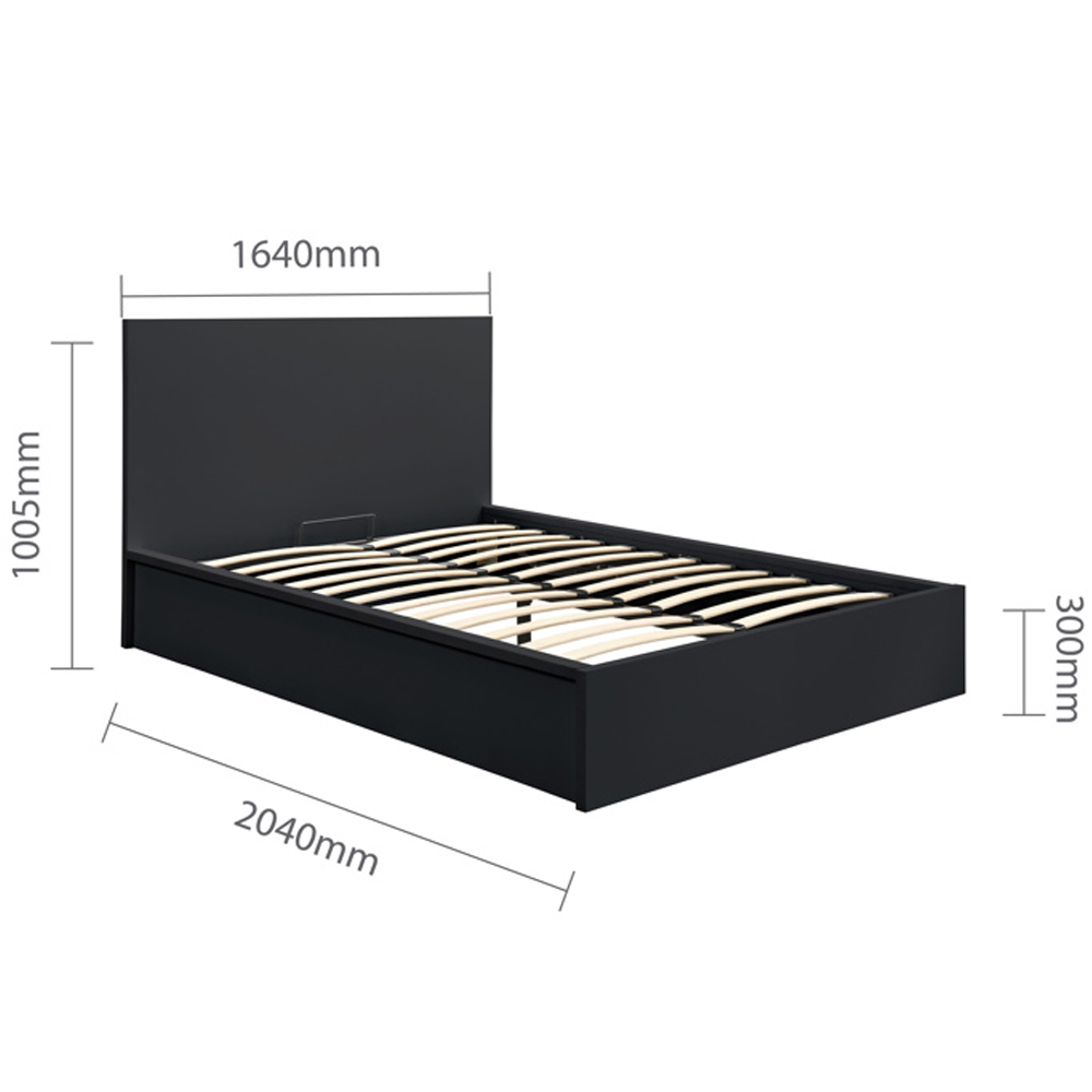 Oakley Wooden Ottoman Storage King Bed In Black