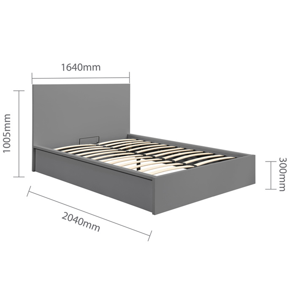 Oakley Wooden Ottoman Storage King Bed In Grey