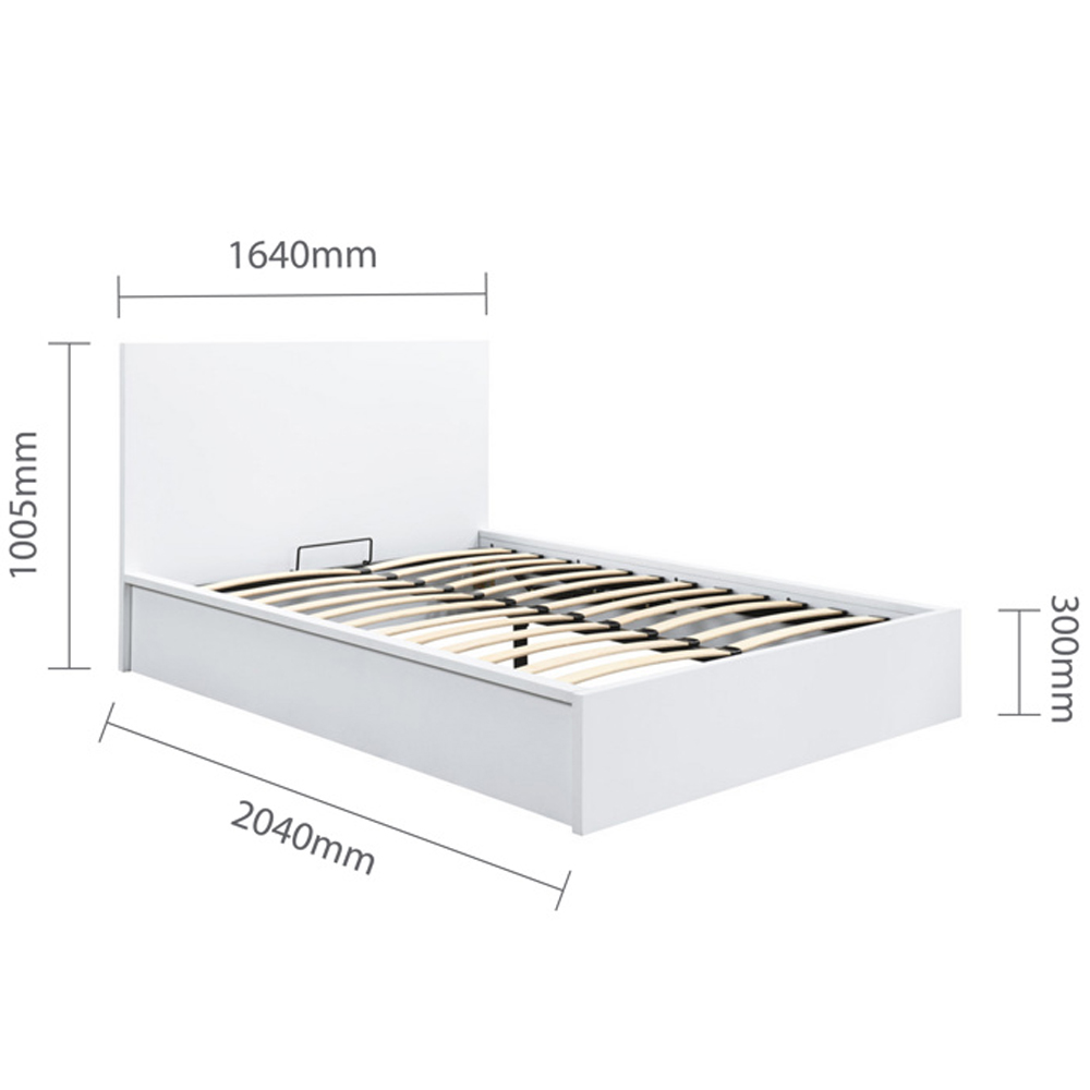 Oakley Wooden Ottoman Storage King Bed In White