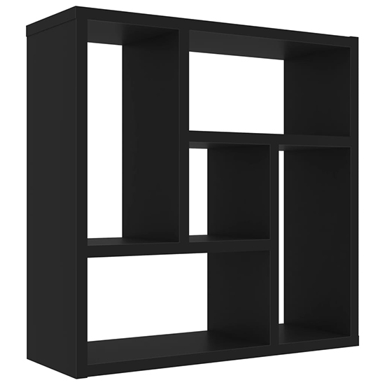 Oakley Wooden Wall Shelf With 5 Compartments In Black_2