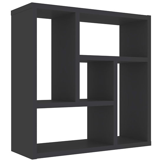Oakley Wooden Wall Shelf With 5 Compartments In Grey_2