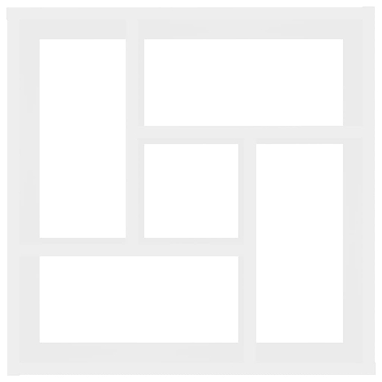Oakley Wooden Wall Shelf With 5 Compartments In White