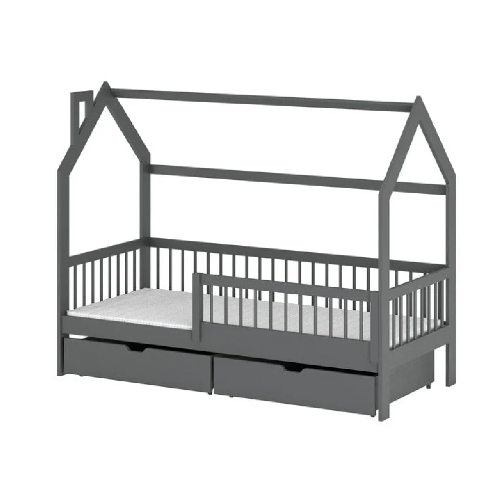 Oaklyn Wooden Day Bed With Foam Mattress In Graphite