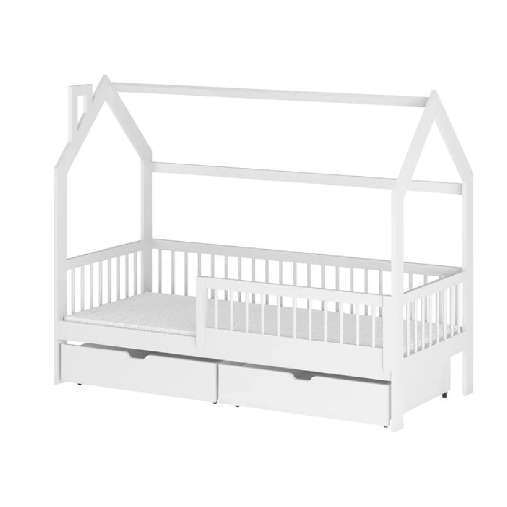 Oaklyn Wooden Day Bed With Foam Mattress In Matt White