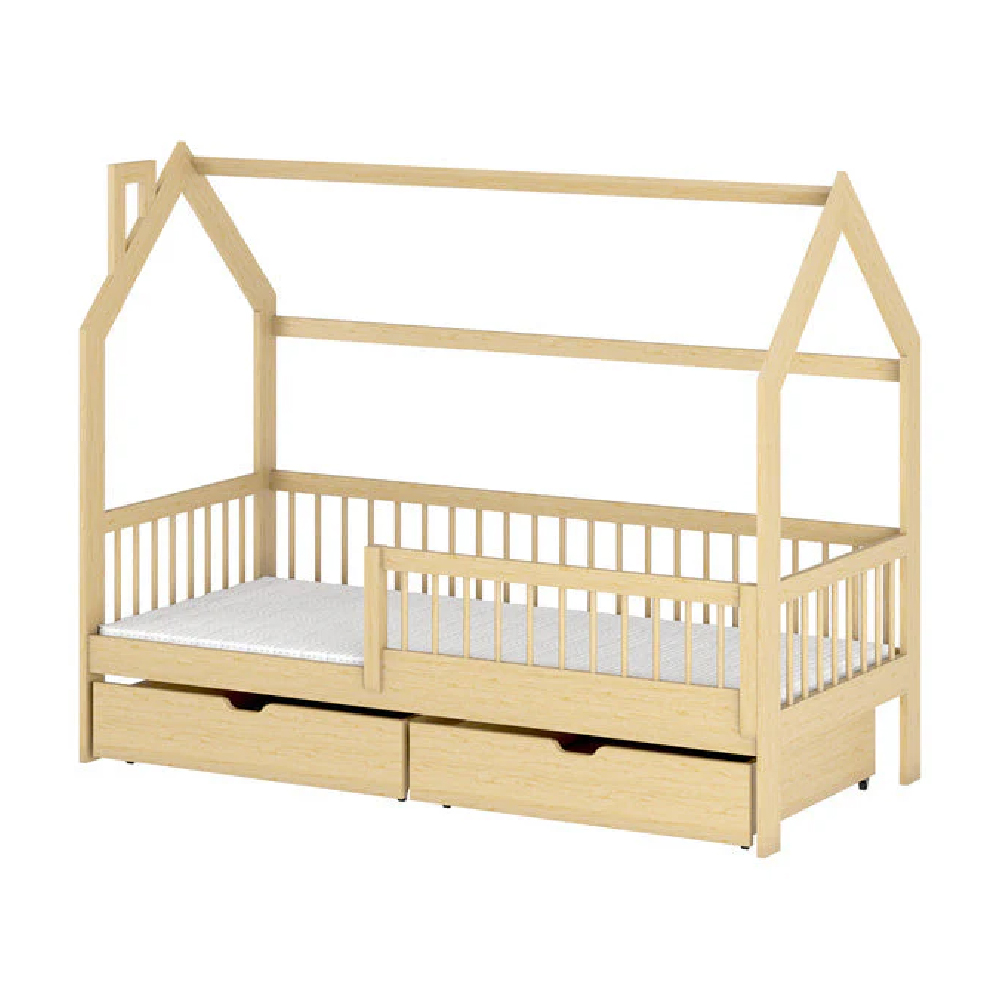Oaklyn Wooden Day Bed With Foam Mattress In Pine