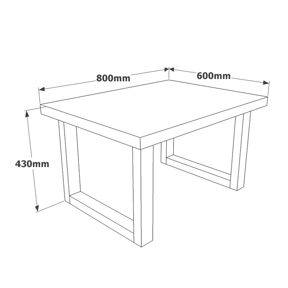 Oakmere Wooden Computer Desk with Coffee Table Set in Baroque and Anthracite