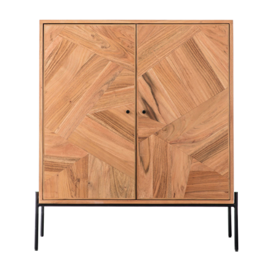 Oakmont Wooden Drinks Cabinet With 2 Doors In Natural_2
