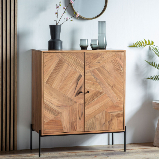 Product photograph of Oakmont Wooden Drinks Cabinet With 2 Doors In Natural from Furniture in Fashion