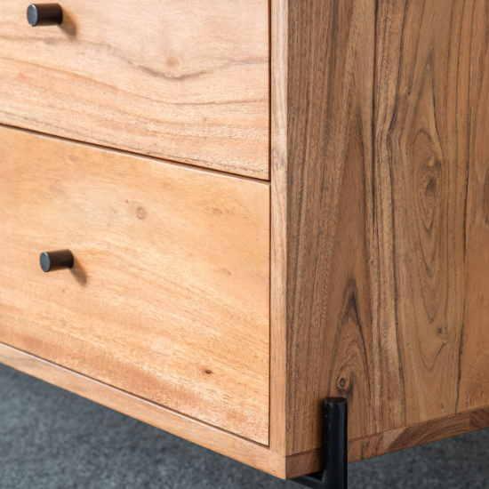 Oakmont Wooden Sideboard With 2 Doors 3 Drawers In Natural_7