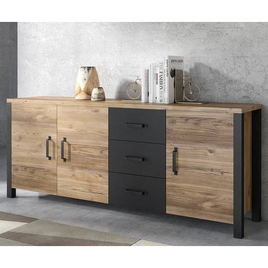 Product photograph of Oaxaca Sideboard Large 2 Doors 3 Drawers In Appenzeller Oak from Furniture in Fashion