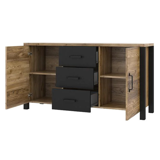 Oaxaca Sideboard Small 2 Doors 3 Drawers In Appenzeller Oak