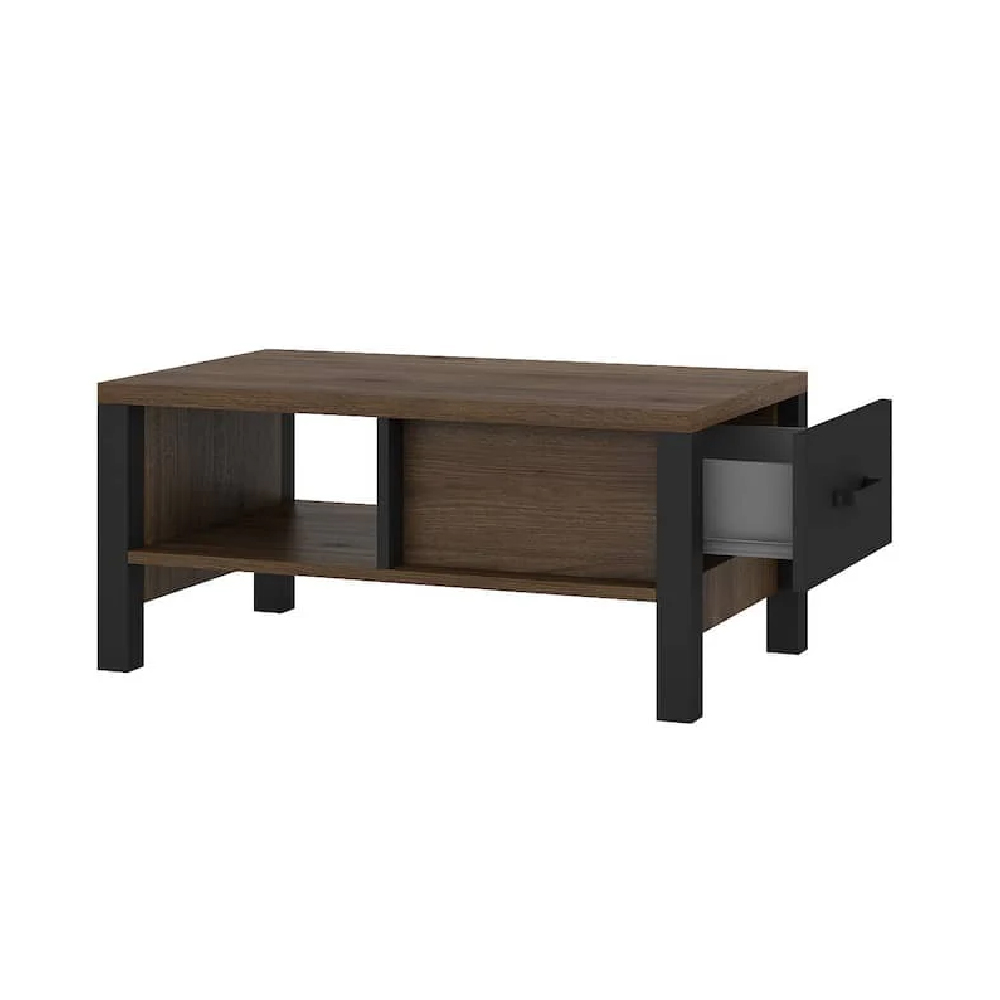Oaxaca Wooden Coffee Table With 1 Drawer In Okapi Oak