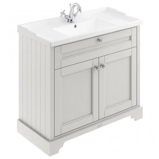 Read more about Ocala 102cm floor vanity unit with 1th basin in timeless sand