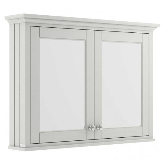 Ocala 105cm Mirrored Cabinet In Timeless Sand With 2 Doors