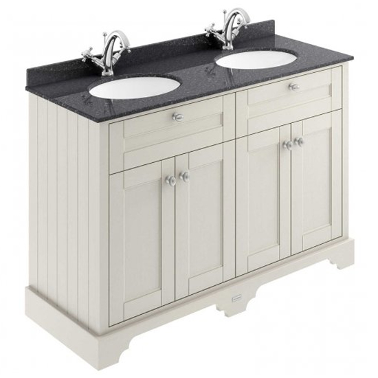 Product photograph of Ocala 122cm Floor Vanity With 1th Black Marble Basin In Sand from Furniture in Fashion