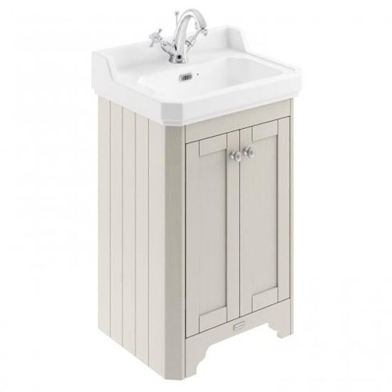 Ocala 56cm Floor Vanity Unit With 1TH Basin In Timeless Sand