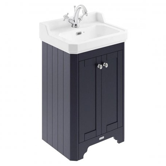 Read more about Ocala 56cm floor vanity unit with 1th basin in twilight blue