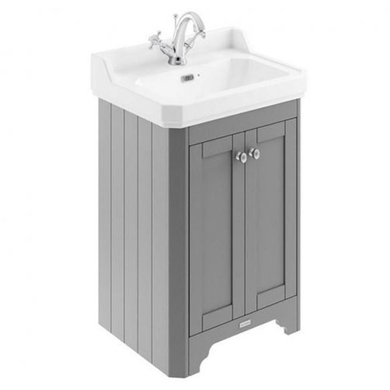 Ocala 59.5cm Floor Vanity Unit With 1TH Basin In Storm Grey Furniture