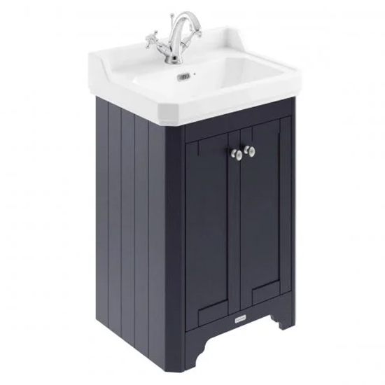 Read more about Ocala 59.5cm floor vanity unit with 1th basin in twilight blue