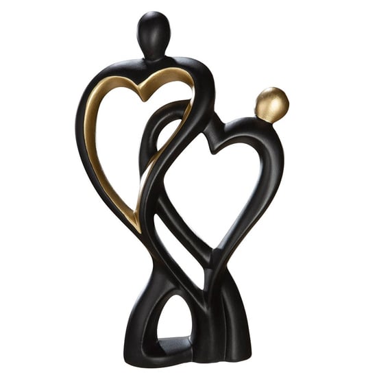 Ocala Ceramics Francis Couple Heart Binding Sculpture In Black