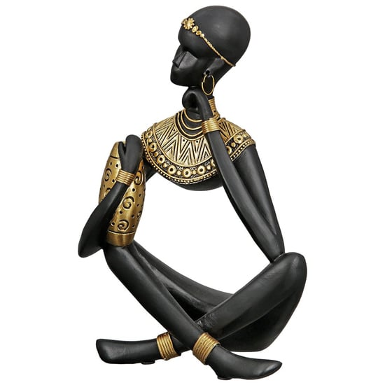 Product photograph of Ocala Polyresin Amari I Sculpture In Black And Gold from Furniture in Fashion