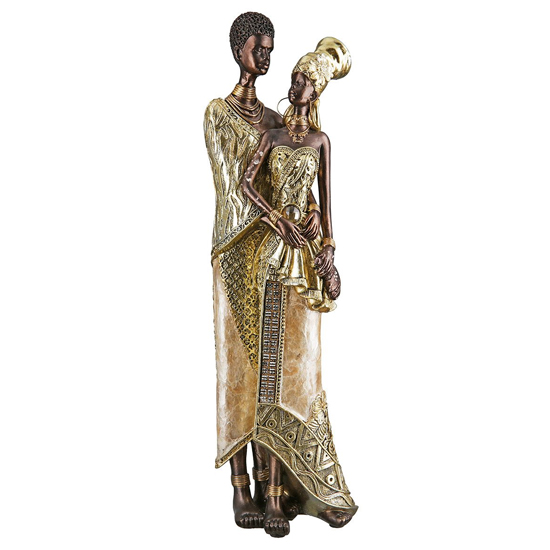 Ocala Polyresin Aminata 3 Sculpture In Gold