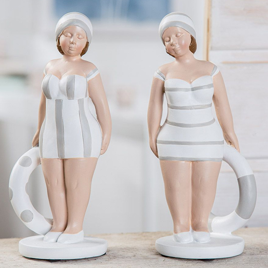 Product photograph of Ocala Polyresin Becky Sculpture In Grey And White from Furniture in Fashion