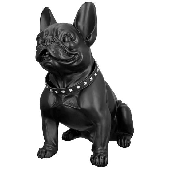 Ocala Polyresin Bulldog Sculpture In Matt Black