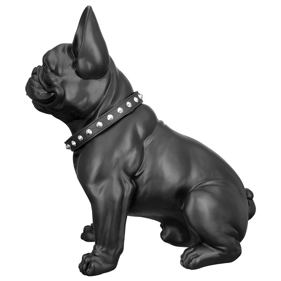 Ocala Polyresin Bulldog Sculpture In Matt Black