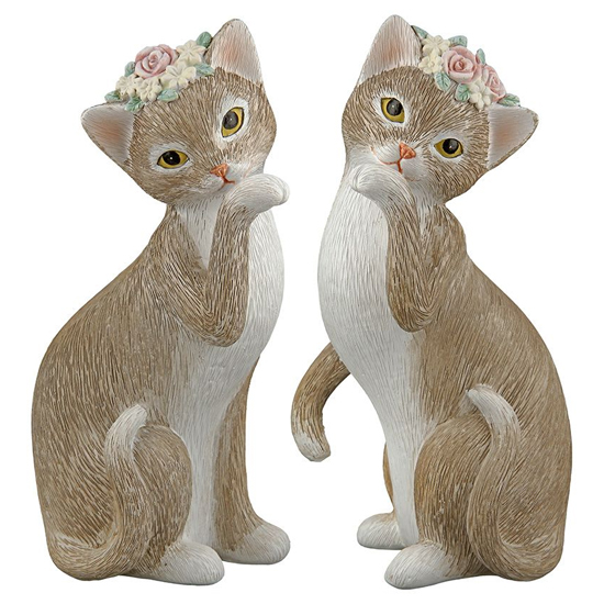 Ocala Polyresin Cat Sitting Nala Sculpture In Brown