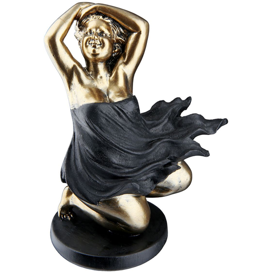 Ocala Polyresin Elisabeth Sculpture In Gold And Black