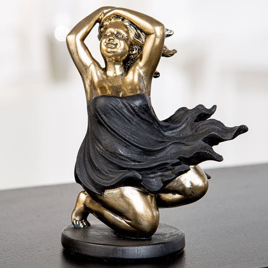Product photograph of Ocala Polyresin Elisabeth Sculpture In Gold And Black from Furniture in Fashion