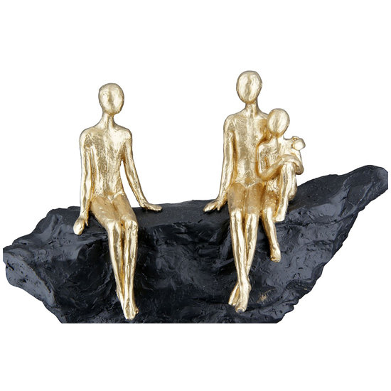 Ocala Polyresin Family Sculpture In Gold_3