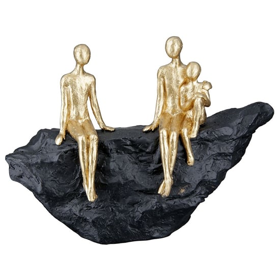 Product photograph of Ocala Polyresin Family Sculpture In Gold from Furniture in Fashion