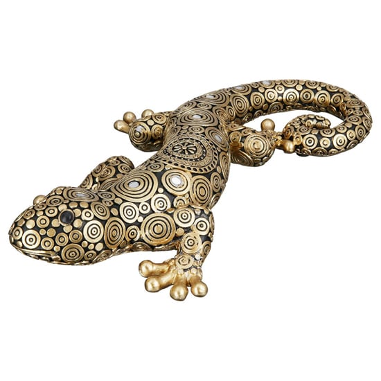 Ocala Polyresin Gecko Tarentola Sculpture Small In Gold