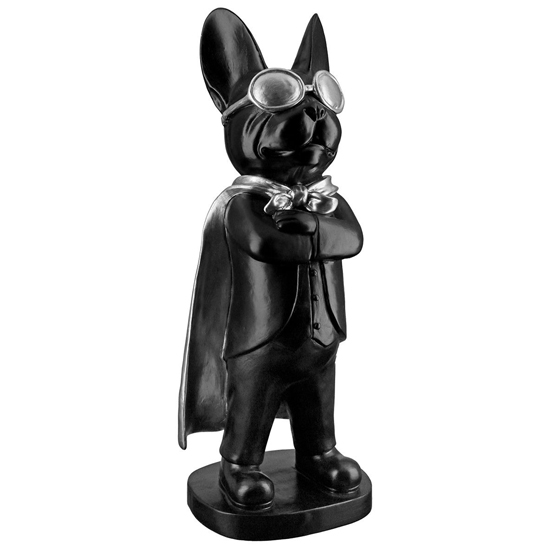 Ocala Polyresin Hero Dog Standing Sculpture In Black