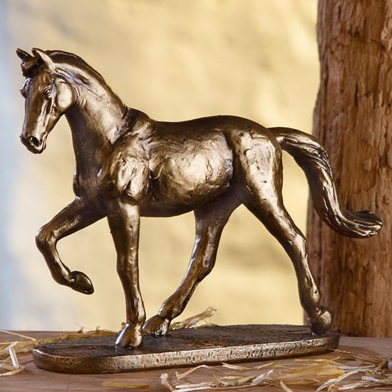 Product photograph of Ocala Polyresin Horse Sculpture In Bronze from Furniture in Fashion