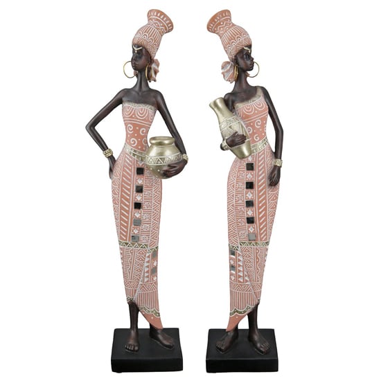 Product photograph of Ocala Polyresin Malaikas Sculpture In Brown And Rose from Furniture in Fashion