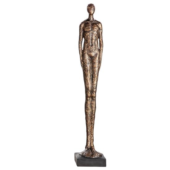 Product photograph of Ocala Polyresin Millenium Bronze Sculpture Large In Brown from Furniture in Fashion
