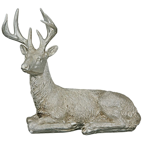 Ocala Polyresin Reindeer Dancer Sculpture In Silver