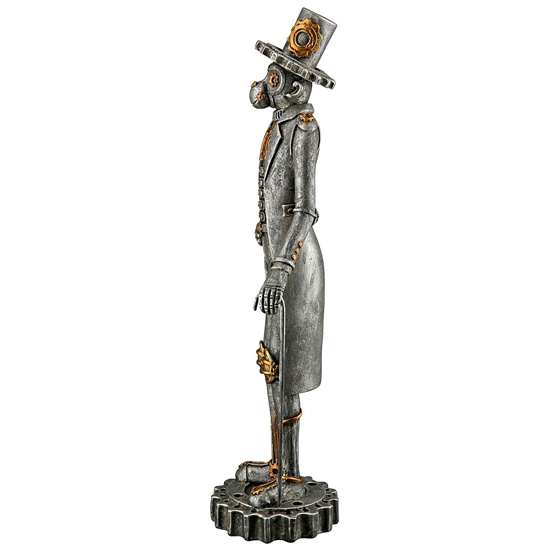 Ocala Polyresin Steampunk Monkey Sculpture In Silver