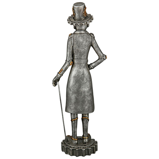 Ocala Polyresin Steampunk Monkey Sculpture In Silver