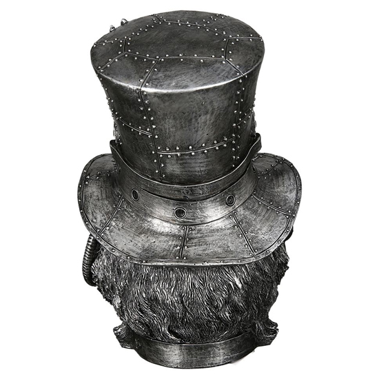 Ocala Polyresin Steampunk Tom Cat Sculpture In Silver
