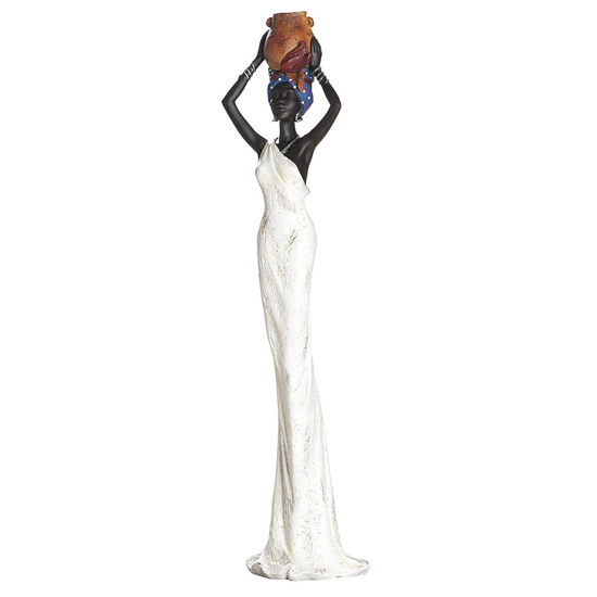 Read more about Ocala polyresin tortuga 2 sculpture in brown and white