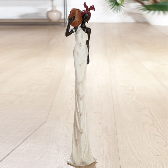 Read more about Ocala polyresin tortuga 4 sculpture in brown and white