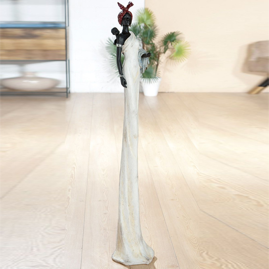 Read more about Ocala polyresin tortuga 5 sculpture in brown and white