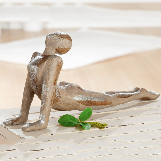 Product photograph of Ocala Polyresin Yoga Woman Ii Sculpture In Antique Brown from Furniture in Fashion