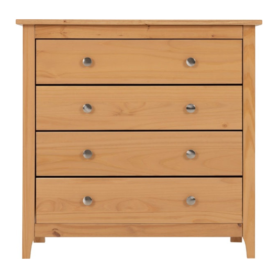 Ocala Wooden Chest Of 4 Drawers In Antique Pine